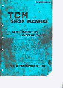 TCM FORKLIFT Service Manual NISSAN GASOLINE ENGINE H30  