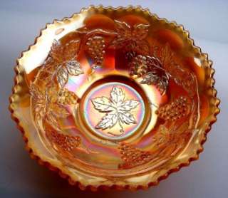   by FENTON ~ MARIGOLD CARNIVAL GLASS 9 MASTER BERRY BOWL  