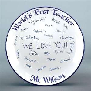  Personalized Signature Teachers Platter: Home & Kitchen