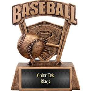  Prosport 6 Custom Baseball Resin Trophies BLACK COLOR TEK 