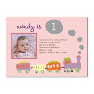  Birthday Party Invitations   Chugging Train Tea Rose By 