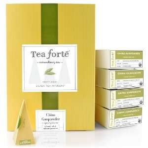 Tea Forte Event Box   48 Silken Pyramid Infusers   China Gunpowder 