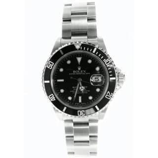 Rolex Submariner Black Dial Date Stainless Steel Mens Watch 16610 D 