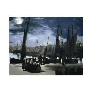   Manet   Moonlight Over The Port Boulogne Giclee: Home & Kitchen