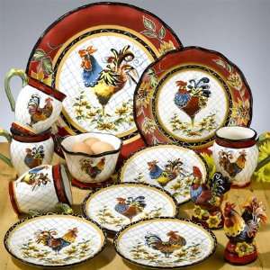 Chanticleer Rooster Ice Cream Bowl, Set of 4, Designed By Julie Ueland 