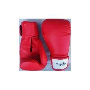  PU Leather Training Boxing Gloves   Red