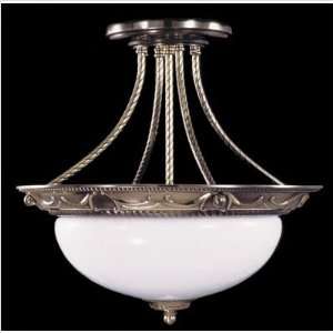 Framburg 839 Napoleonic Semi Flush Mount in French Brass Size 14.5 x 