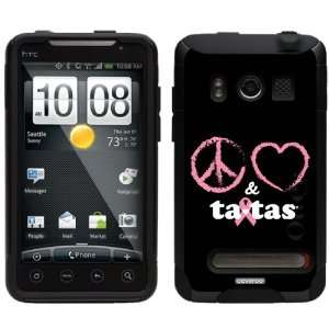  Save the Tatas   Peace, Love, & Ta tas design on HTC Evo 