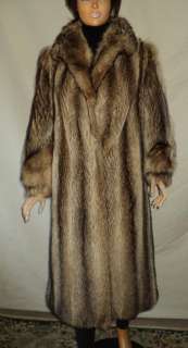 Ladies Stunning Tanuki Raccoon Fur Fur Coat Glamourous M L  