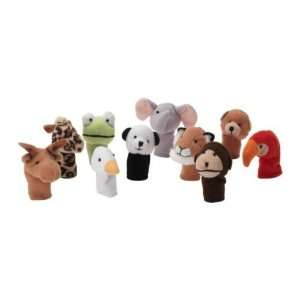    Set of 10 Animals and Birds, Plush Finger Puppets Toy Toys & Games