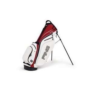  PING Personalized 4 Series Stand Bag   White/Inferno Red 