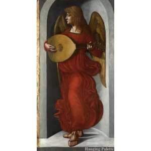  An Angel in Red with a Lute