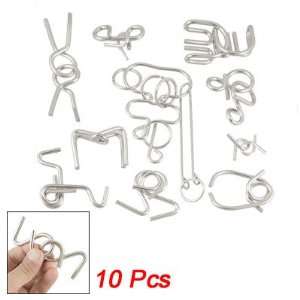   Pcs Brain Training Metal Wire IQ Puzzle Toy Logical Game: Toys & Games