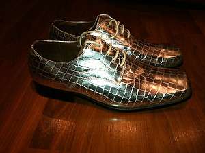 Shiny Silver Tango / Ballroom / Salsa / Latin Mens Dance Shoes US 
