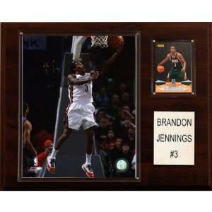 NBA Brandon Jennings Milwaukee Bucks Player Plaque:  Home 