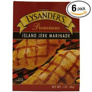Lysanders Premium Marinade, Island Jerk, 1 Ounce (Pack of 6)  
