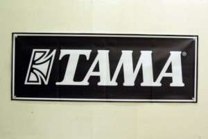 Vintage Tama Drums Logo Banner   Black  