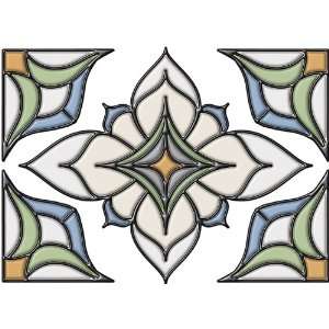    Alden Blue Stained Glass Applique by Brewster: Home & Kitchen