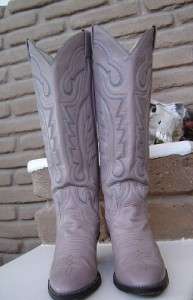 GORGEOUS Larry Mahan Purple TALL Womens Cowboy Boots, 8 N  