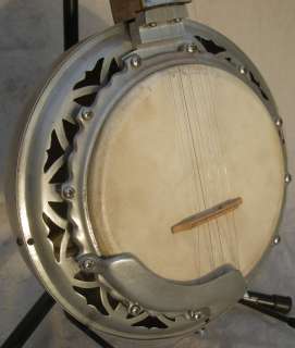   String Banjo OOAK Aluminum Inlay Antique 1930 France Bluegrass Custom