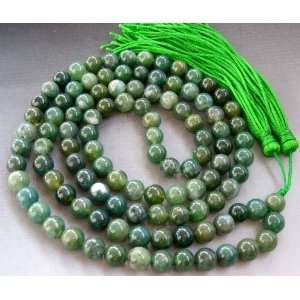   Green Stone Beads Tibet Buddhist Prayer Mala Necklace: Everything Else