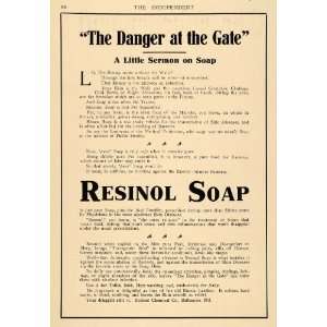   Danger at Gate Sermon Skin Care   Original Print Ad