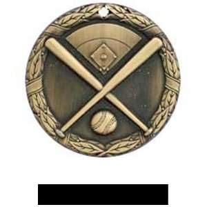  Hasty Awards Custom Baseball Medals GOLD MEDAL/BLACK 