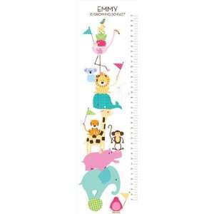   Pink Personalized Canvas Growth Chart by Petite Lemon: Home & Kitchen