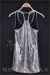 SC094 Silver Gothic Charming Lolita Tank Tops Casual Vest Fashion Cute