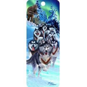  Sled Dogs, 3 D Bookmark with Tassel