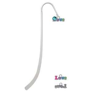   Plated Charm Bookmark with Blue Zircon Swarovski Drop: Office Products