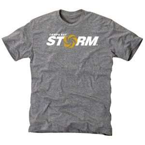  Tampa Bay Storm Ash Team Logo Tri Blend T shirt Sports 