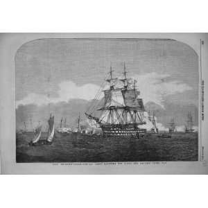    1854 Ship Neptune Rear Admiral Corry Saluting Queen