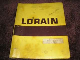 Koehring Lorain Crane Parts Catalog Book MC 530 W  