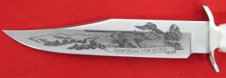   Knife 916STSLE Stag Bowie Boone Crockett Etched Blade 916 NEW  
