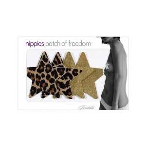  Domenico pasties   tan leopard small star 2 pack Health 