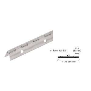 Piano Hinge, 1 1/16 Open Width, 72 in Long, Nickel on Steel