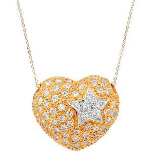   Rose Gold Womens Diamond Heart Pendant 0.99 Ctw: Avianne & Co: Jewelry