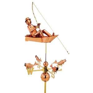   Directions Fisherman Weathervane Polished Copper: Kitchen & Dining