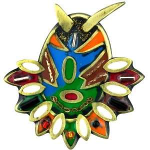  Colorful Tribal Mask Brooches And Pins: Pugster: Jewelry
