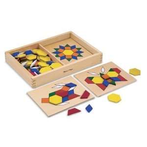  Melissa & Doug Pattern Blocks and Boards: Toys & Games