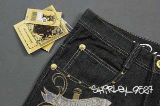   crown holder embroidery baggy loose hip hop streetwear size 30 44