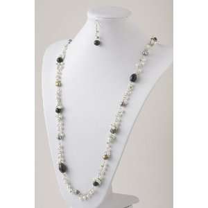  Pretty pearl and assorted beads nd semi precious stones 