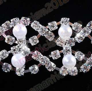 FREE clear pearl crystal choker necklace EARRING set  