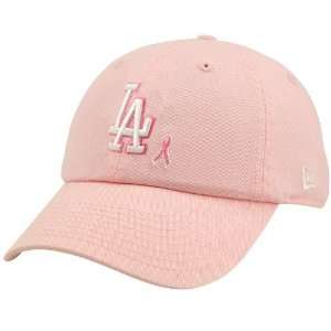 New Era L.A. Dodgers Ladies Pink Ribbon Adjustable Hat:  