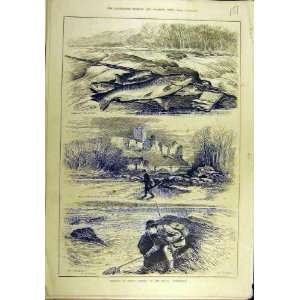    1883 Trout Fishing Swale Yorkshire Fishermen Sport