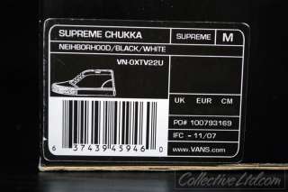 Vans Chukka Supreme Neighborhood huf lx wtaps BLK 12  