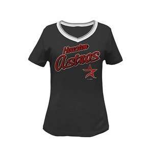 Houston Astros Womens Missy V Neck T Shirt by 5th & Ocean 