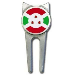  Burundi flag golf divot tool 