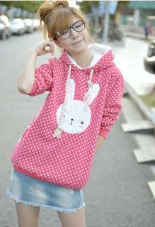Super Cute Fashion Korea Bunny Women Grils Thick Cotton Winnie Hoodie 